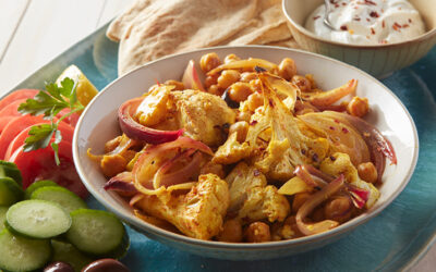 Cauliflower and Chickpea Wraps