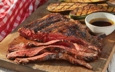 Balsamic Marinated Flank Steak and Zucchini