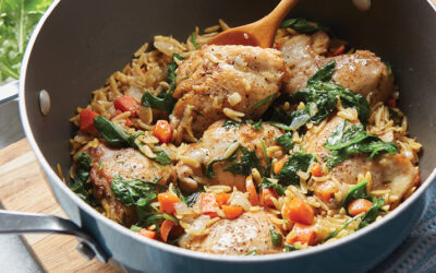 One-Pot Chicken Thighs with Orzo