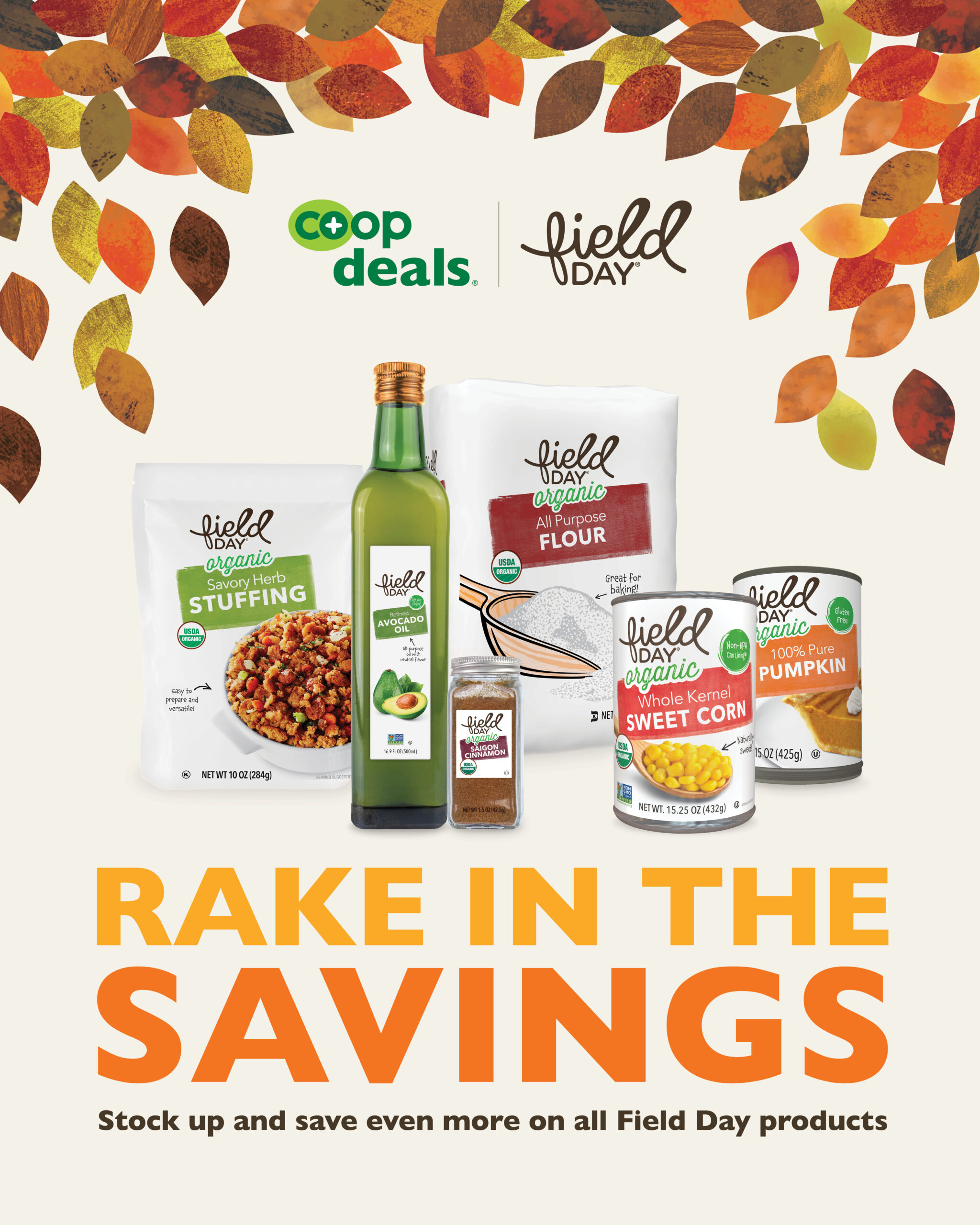 Rake in the savings with Field Day brand items at the Co-op